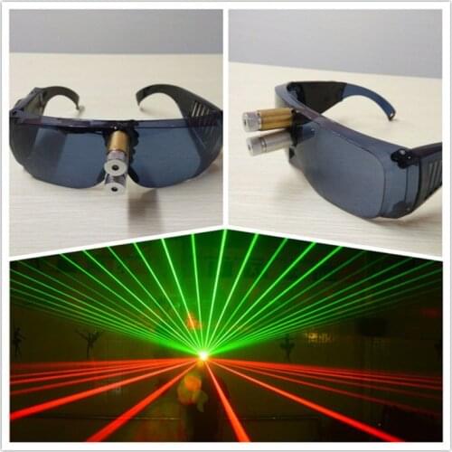 High quality new design red green Laser glasses for stage show DJ laser glove LED glasses to dancing Event & Party Supplies