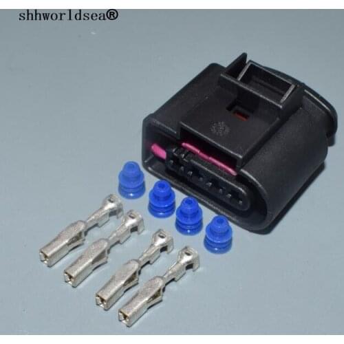 Worldgolden 3.5mm 4 Pin Female Automotive Electrical Wiring Connector 4D0 971 994 4D0971994 For VW Audi