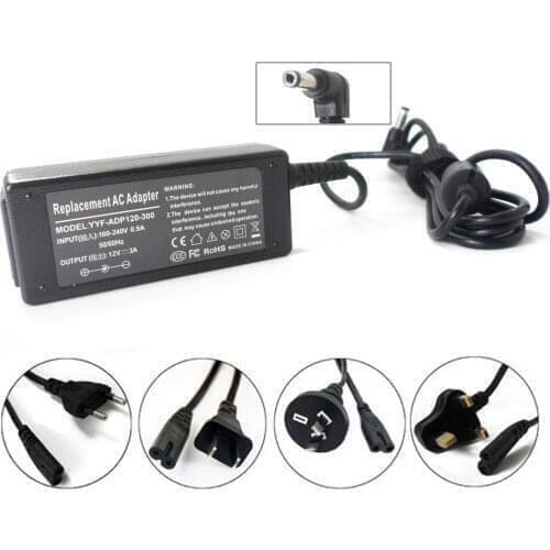 New 12V 3A 36W AC Adapter Battery Charger Power Supply Cord For Asus Eee PC 900SD 901 904HA 904HD 904HG 90-OA00PW9100 ADP-36EH C