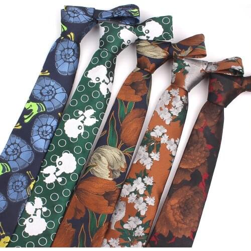 Jacquard Floral Ties For Men Women Classic Suits Mens Neck Ties Skinny Casual Neck Tie Fashion Skinny Necktie For Wedding Party