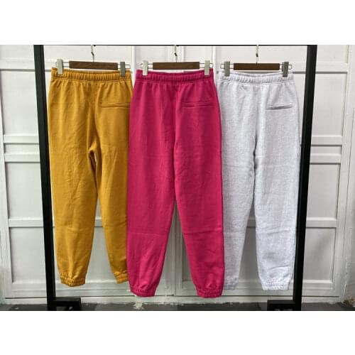 Women Pants 2021 Autumn and Winter Classic Embossed Logo Fleece 100% Cotton Sports Sweat Pants Trousers