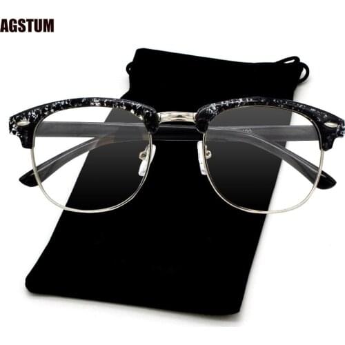 Agstum Womens Mens Vintage Classic Glasses Frame Nerd Eyeglasses Clear Lens Free Shipping