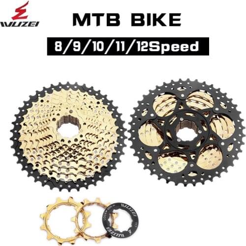 WUZEI MTB Cassette Freewheel 8 9 10 11 12 Speed 32/36/40/42/46/50/52T Steel Sprocket Mountain Bike Flywheel for Shimano SRAM