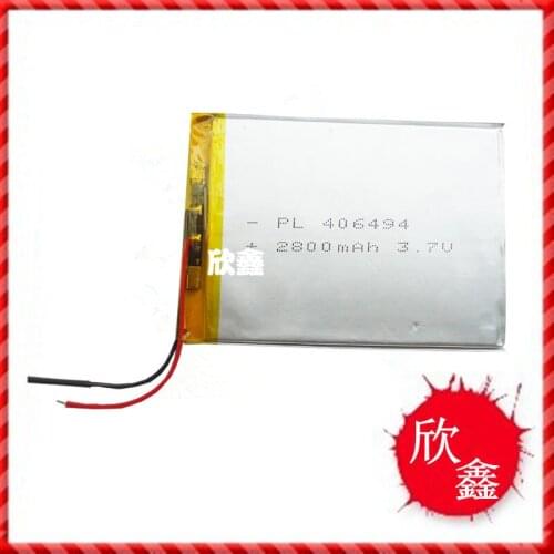 3.7V polymer lithium battery Tablet PC ebook MID PDA 406494 2800mah