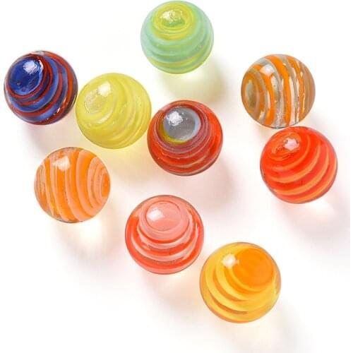 9pcs 16mm Glass Ball Cream Console Game Pinball Machine Cattle Small Marbles Pat Toys Parent-child Machine Beads