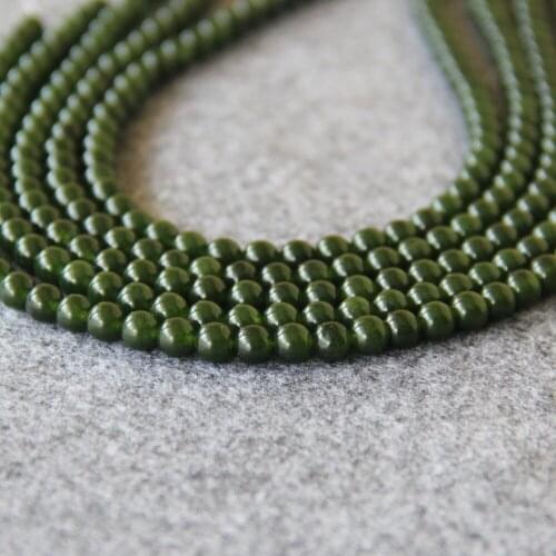 6mm Natural Green Chalcedony Beads Round Shape Stone Loose Beads For Necklace Bracelet 15inch Jewelry Making Design Wholesale