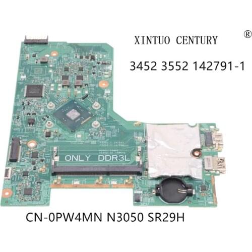 CN-0PW4MN 0PW4MN PW4MN For Dell Inspiron 15 3552 14 3452 Laptop Motherboard PWB:896X3 14279-1 SR2KN N3060 CPU 100%tested working