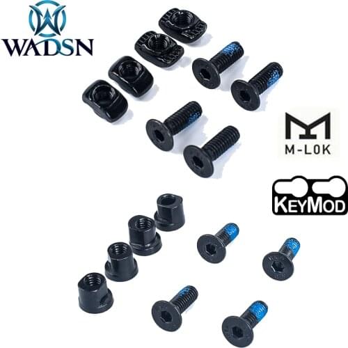 WADSN 4 Set/Pack Tactical M-LOK & Keymod Long Screw Set Hunting M4 Handguard Rail Panel Handstop Screw Nut Gun Accessories