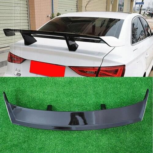 FOR GT Universal Spoiler Accessories Audi Sedan CAR Trunk ABS Material Plastic Black White Rear Lip Tail Wing Body Kit 2000-2021