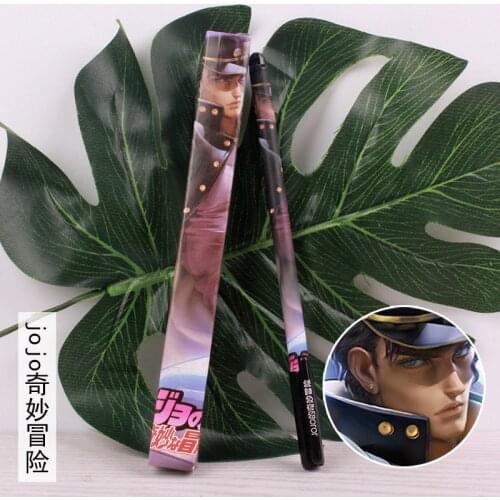 10 pcs Anime JoJos Bizarre Adventure Gel pen Jonathan Joseph Joestar Brando Ballpoint Pen 0.5 Black refill Pens
