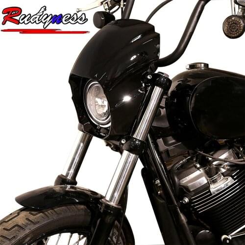 GLOSS BLACK HEADLIGHT FARING COVER FOR HARLEY SOFTAIL STREET BOB FXBB 2018-2020 MODEL