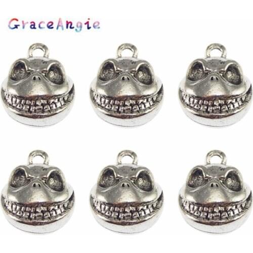 GraceAngie 36PCS Frog Skull Design Crafts Kids Gifts Charms Pendant Decoration Zinc Alloy DIY Women Jewelry Handmade Findings