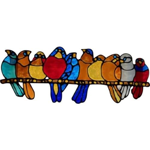 1Pc Simulation Bird Pendant Garden Garden Forest Ornament Pendant Walls Windows Waterproof Acrylic Home Ornament