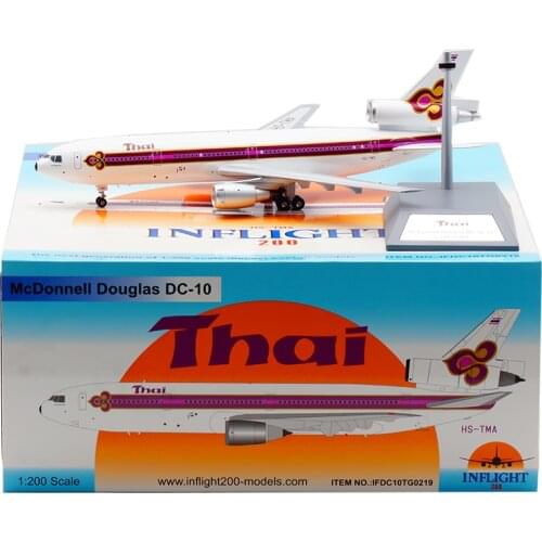 1:200 Alloy Collectible Plane INFLIGHT IFDC10TG0219 THAI Airways McDonnell Douglas DC-10-30 Diecast Aircarft Jet Model HS-TMA