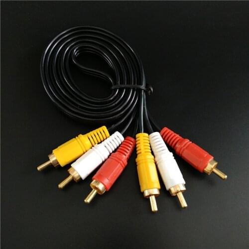 3RCA Male to 3 RCA Male Composite Audio Video AV Cable Plug 3X RCA Retail & Wholesale 1.5M