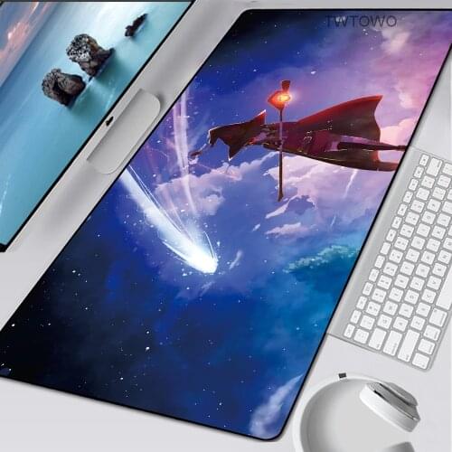 Megumin Gaming Mouse Pad Anime Cute XXL Large Computer Mousepad Locking Edge Speed Gamer Carpet Keyboard Desk Mat PC Accessories