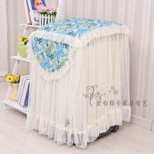 Beauty Drum washing machine cover Lace dustproof protector 55*60*80cm Waterproof sunproof Wedding home textile