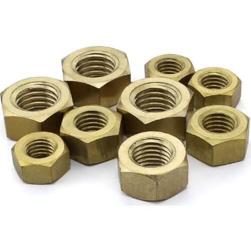 Brass Six Angle Nut Screw Cap M4