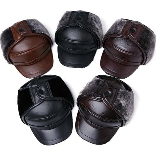 Mens Winter Hat Ear Protection Face Bomber Hats Thicker Plush Fur Warm Womens Winter Hat Earmuffs Ski Cap