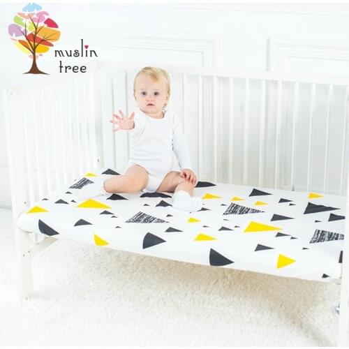 Baby Fitted Sheet 100% Cotton Home Textile Bed Sheets Covers Mattress Cover Protector Crib Sheet Baby Bedding Set