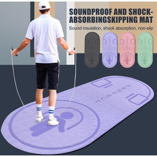Non-Slip Mat TPE Yoga Mat Jump Rope Skipping Floor Workouts For Sports Pads Silent Yoga Pad Textured Thick 6mm High Density 2021