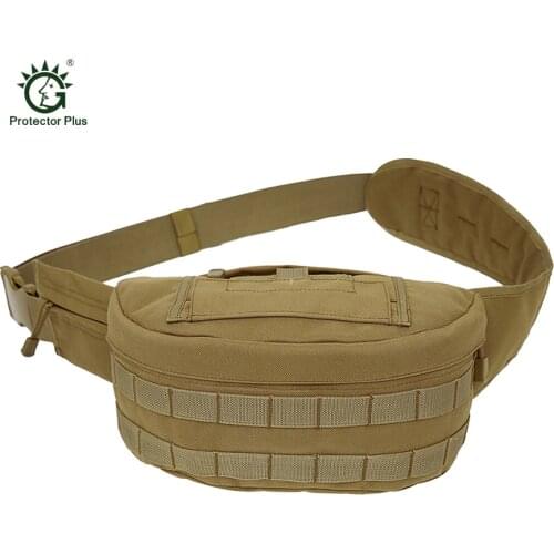 Protector Plus High Quality Nylon Waist Pack Belt Bag Men Tactical Military Chest Packs Camouflage Waist Bags Outdoor Travel Bag