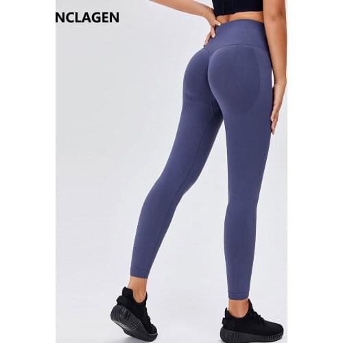 NCLAGEN New Seamless Yoga Pants Women Booty Scrunch Tights High Waist Peach Hip Lifting Sport Leggings Fitness Elastic GYM Capri