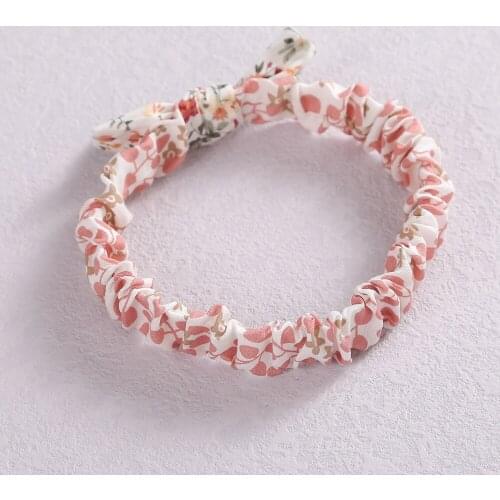 New Hair Accessories Printed Bowknot Headband Elastic Elastic Band Fabric Headband Baby Headband