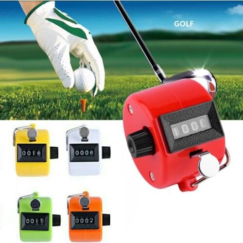 New Professional Handheld Tally Click Counter 4 Digits Number for Golf Clicker Club