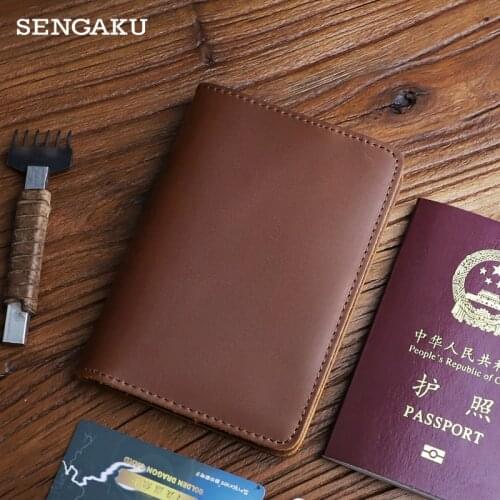 100% Genuine Leather Men Passport cover Women Business Card ID Holder Case Cover Men'wallet on the passport