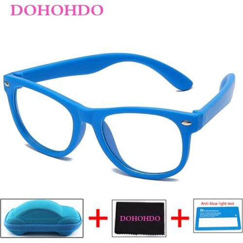 Blue Light Blocking Glasses Children Square Optical Frame Eyeware Boy Girls Computer Transparent Eyeglasses UV400 Lunette De Vue