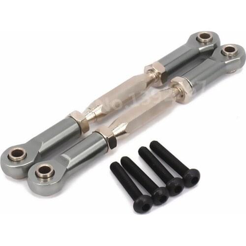 2 Pieces RC AXIAL SCX10 Yeti Rock Racer AX90026 Aluminum Alloy Front/Rear Servo Link Steering For 1/10 Scale Models Crawler