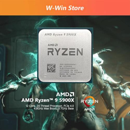 AMD Ryzen 9 5900X R9 5900X 3.7 GHz Twelve-Core 24-Thread CPU Processor 7NM L3=64M 100-000000061 Socket AM4 no fan