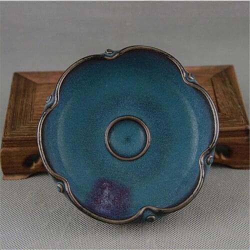 Song Dynasty Jun Kiln Hand-Made A Little Red Plum Blossom Lotus-Shape Brush Wash