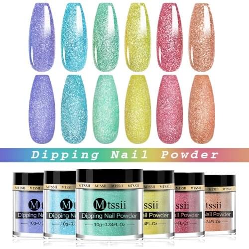 Shining Glitter Nail Dipping Power Set Shining Glitter Pigment Dust Dip Powder Nails Set For Nails Manicure Gel Nail Polish