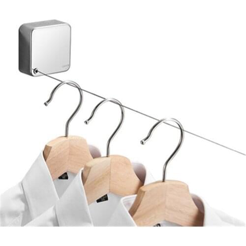 Retractable Clothesline for Indoor Outdoor Wall Hanging Clothes Hanger Home Balcony Stainless Steel Invisible Drying Rope Rack