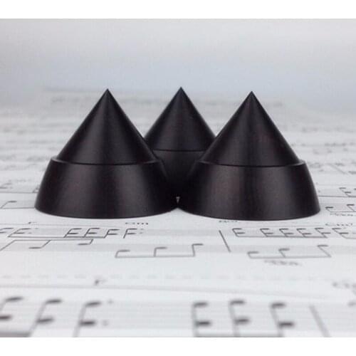 High quality 4 Pair Ebony Dia 23MM amplifier Feet Speaker Shock Spikes, Audio Cones wood HiFi Mounts audio Stand Feet