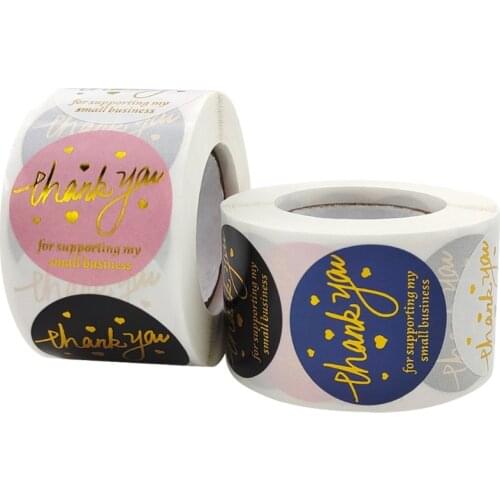Self-adhesive Sealing Sticker Labels 500x/roll Party Supplies Thank You Stickers Class Reward Kids Teachers Activities