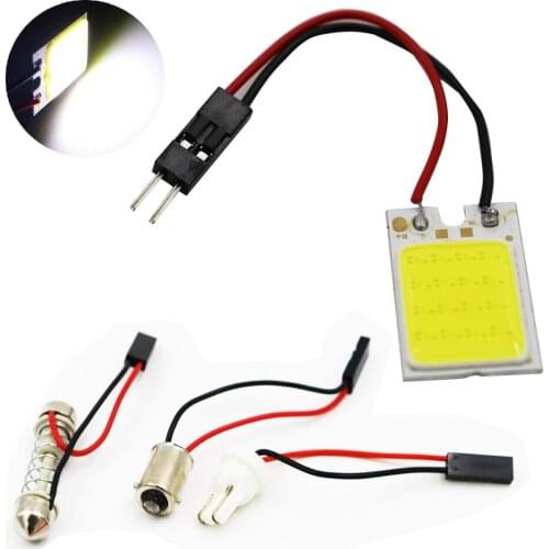 YSY 200pcs 16LED White Car COB 16SMD 21x16mm T10 BA9S Festoon Dome Panel Light Car Panel LED Reading Light