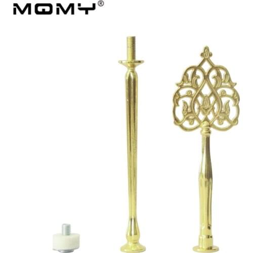 100pcs/ lot New Design Shape Hot Selling Tool Wedding Gold Accessory Metal 2 Tier Cake Stand Fittings