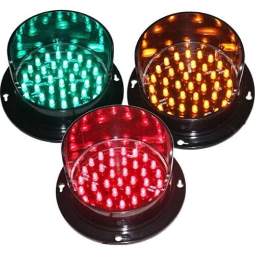 DC12V waterproof customized 100mm LED traffic signal light replacement red yellow green one lot for promotion