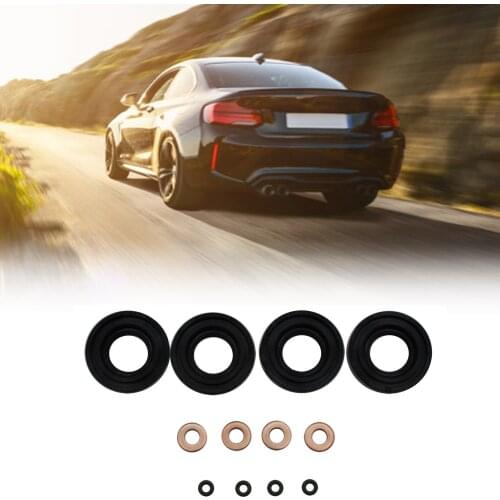 4Pcs Fuel Injection Seals + 4Pcs Washeres + 4Pcs O-rings Replacement for Ford Transit MK7 2.2 2.4 3.2 TDCI 2006 ON