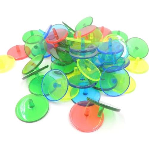 50PCS Golf Ball mark Position Markers Assorted Color Diameter 24 mm 0.95 inch Golf Ball Mark Transparent Plastic