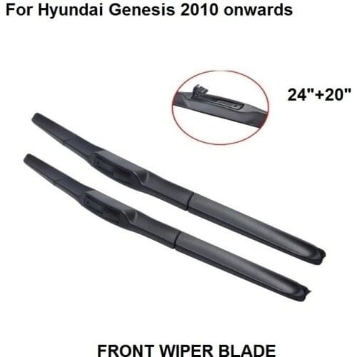 Car Accessaries Wiper Blade Used For Hyundai Genesis 2010 onwards 24"+20" 2 Pieces Windscreen Wipers Natural Rubber