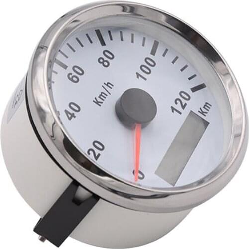 85mm 120 km/h Motorcycle Auto GPS Speedometer odometer Digital Waterproof Gauge Meter for Car Truck Boat 12V 24V Red Blacklight