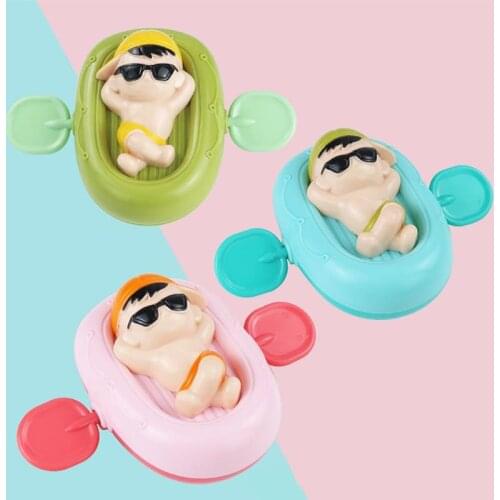 Baby Bath Toys Cute Cartoon Toddler Water Wind-Up Toys Funny Water Clockwork Bath Toy for Children Bath Tub Pool Gifts