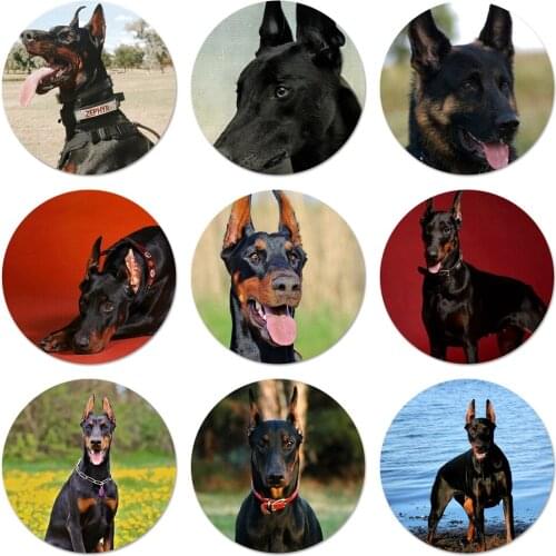 Dobermann Police Dog Icons Pins Badge Decoration Brooches Metal Badges For Clothes Backpack Decoration