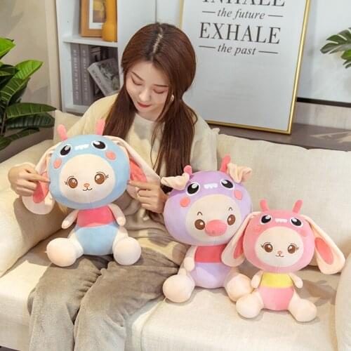30 / 40cm Lovely Warm Pig Rabbit Doll Cushion Pillow Plush Stuffed Food Toy Christmas Gift For Girlfriends Children
