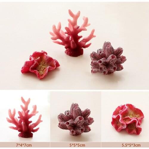 Simulation Coral Colorful Artificial Fish Tank Aquarium Decoration Micro Miniature landscape Simulation Coral Flowers Ornament