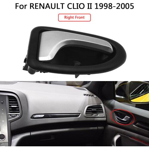 Left Right Interior Door Handle for Renault Clio II Megane I Scenic I Trafic Chrome 8200028994 7700415975 Automobile Accessories